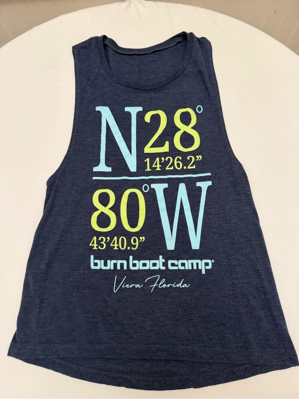 Burn Boot Camp Viera Navy Graphic Tank Top